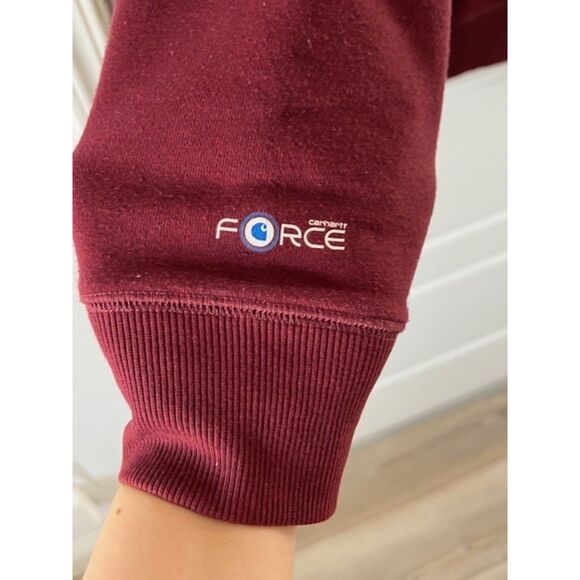 Carhartt Men Red Pullover Hoodie M - Picture 6 of 7